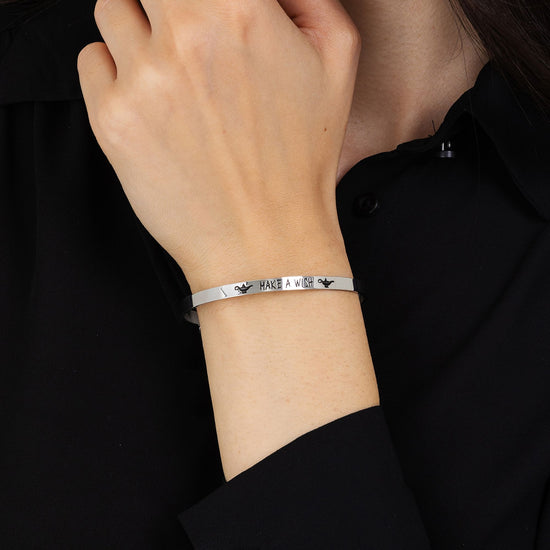 PULSERA DE ACERO PARA MUJER MAKE A WISH