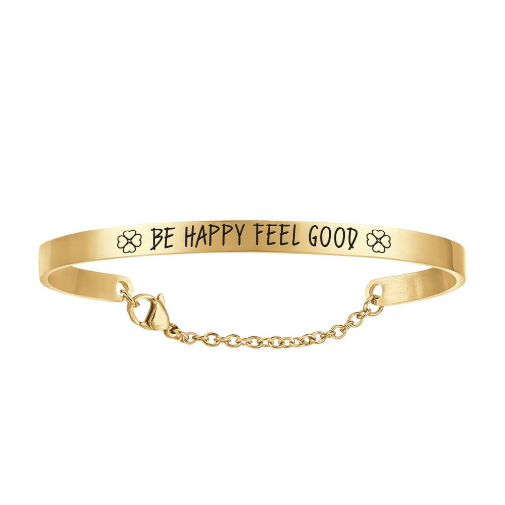 PULSERA DE ACERO ORO PARA MUJERES BE HAPPY FEEL GOOD Luca Barra