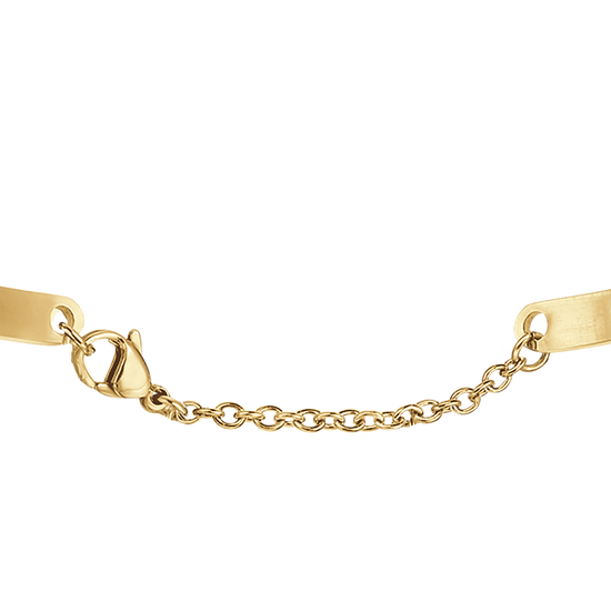 BE HAPPY FEEL GOOD PULSERA DE ACERO DORADO PARA MUJER