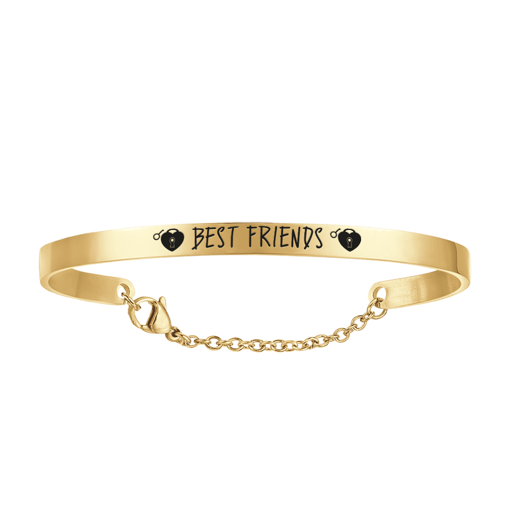 PULSERA DE ACERO DORADO BEST FRIENDS
