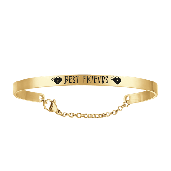 PULSERA DE ACERO DORADO BEST FRIENDS