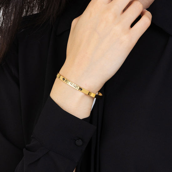 PULSERA DE ACERO DORADO BEST FRIENDS