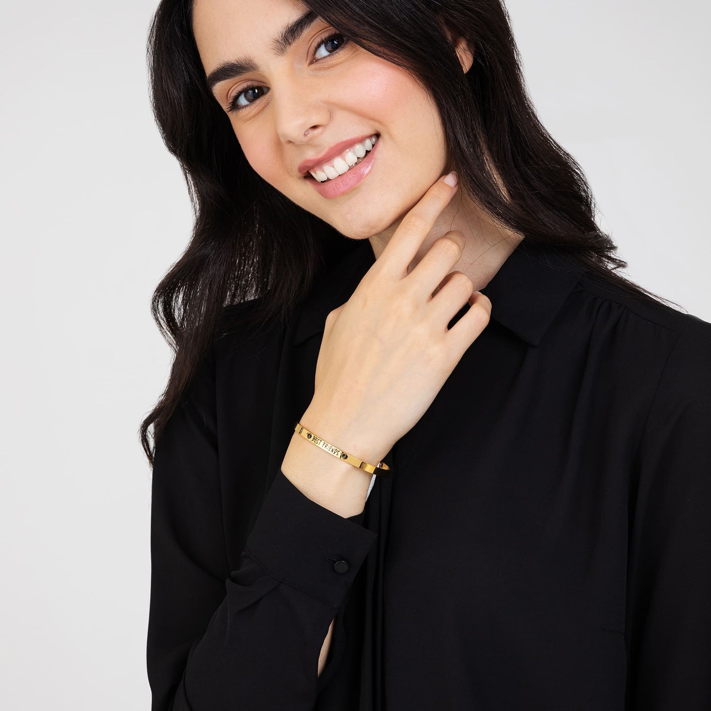 PULSERA DE ACERO DORADO BEST FRIENDS