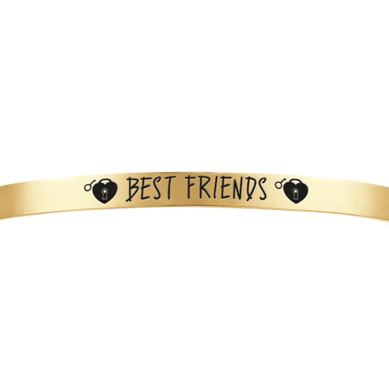 PULSERA DE ACERO DORADO BEST FRIENDS