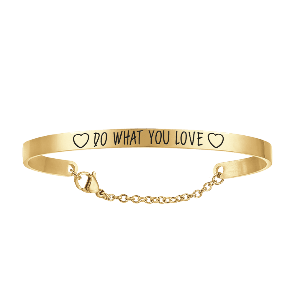 PULSERA DE ACERO CHAPADO EN ORO DO WHAT YOU LOVE