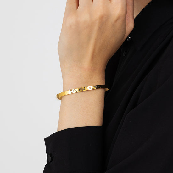PULSERA DE ACERO CHAPADO EN ORO DO WHAT YOU LOVE