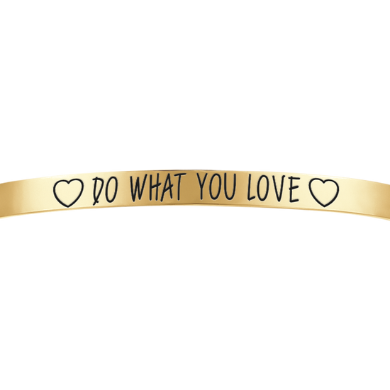 PULSERA DE ACERO CHAPADO EN ORO DO WHAT YOU LOVE