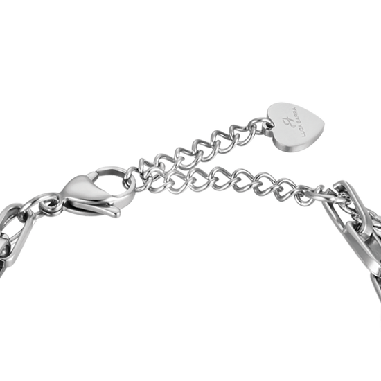 PULSERA INFINITA DE ACERO PARA MUJER CON CRISTALES BLANCOS