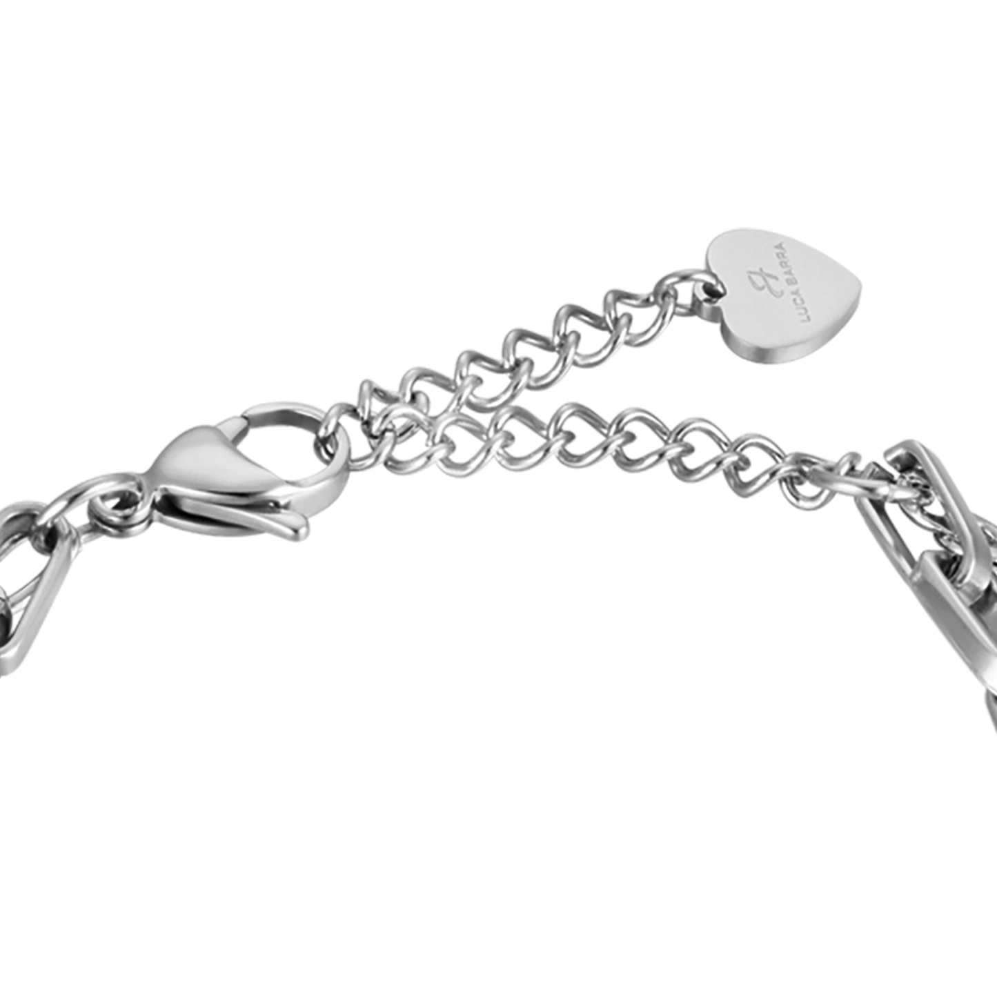 PULSERA DE ACERO PARA MUJER CON CORONA CON CRISTALES BLANCOS Y PLACAS DE ESMALTE