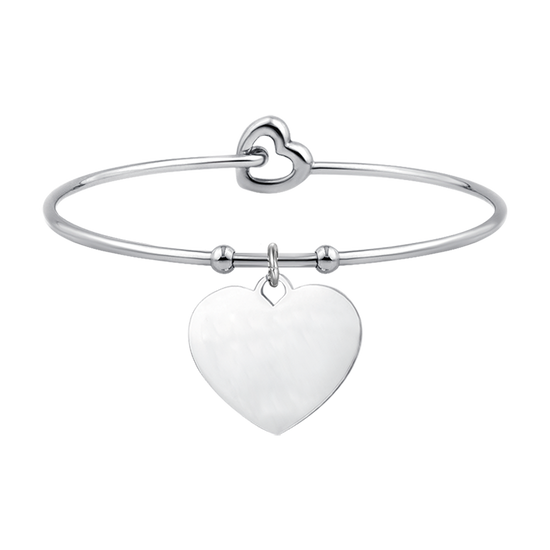 PULSERA PERSONALIZADA DE ACERO PARA MUJER CON CORAZÓN