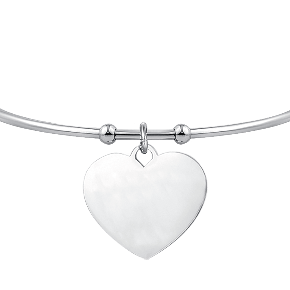 PULSERA PERSONALIZADA DE ACERO PARA MUJER CON CORAZÓN