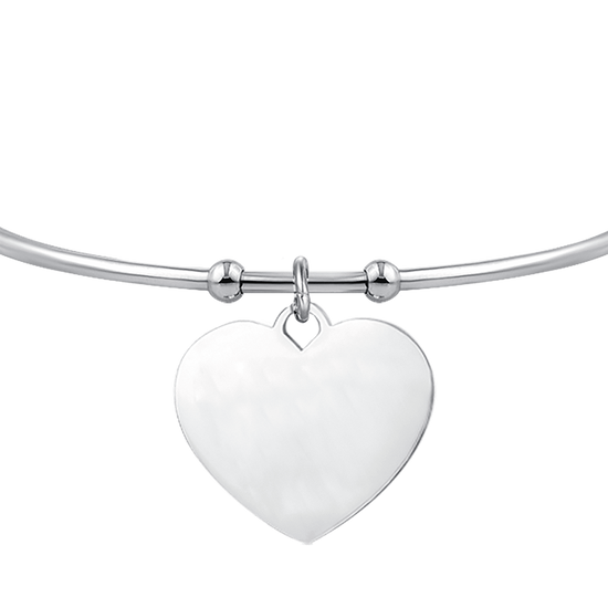 PULSERA PERSONALIZADA DE ACERO PARA MUJER CON CORAZÓN
