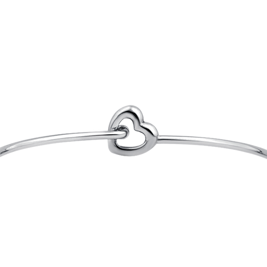 PULSERA PERSONALIZADA DE ACERO PARA MUJER CON CORAZÓN
