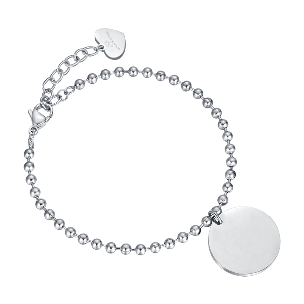 PULSERA DE ACERO PERSONALIZADA PARA MUJER CON PLACA Luca Barra