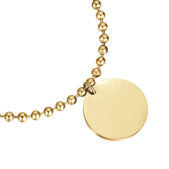 PULSERA PERSONALIZADA DE ACERO CHAPADO EN ORO PARA MUJER