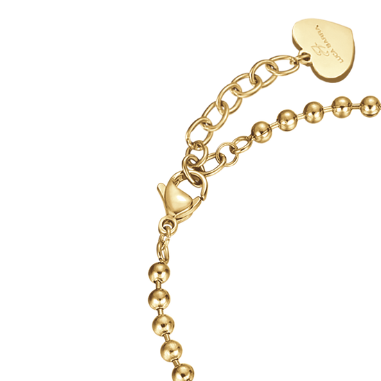 PULSERA PERSONALIZADA DE ACERO CHAPADO EN ORO PARA MUJER