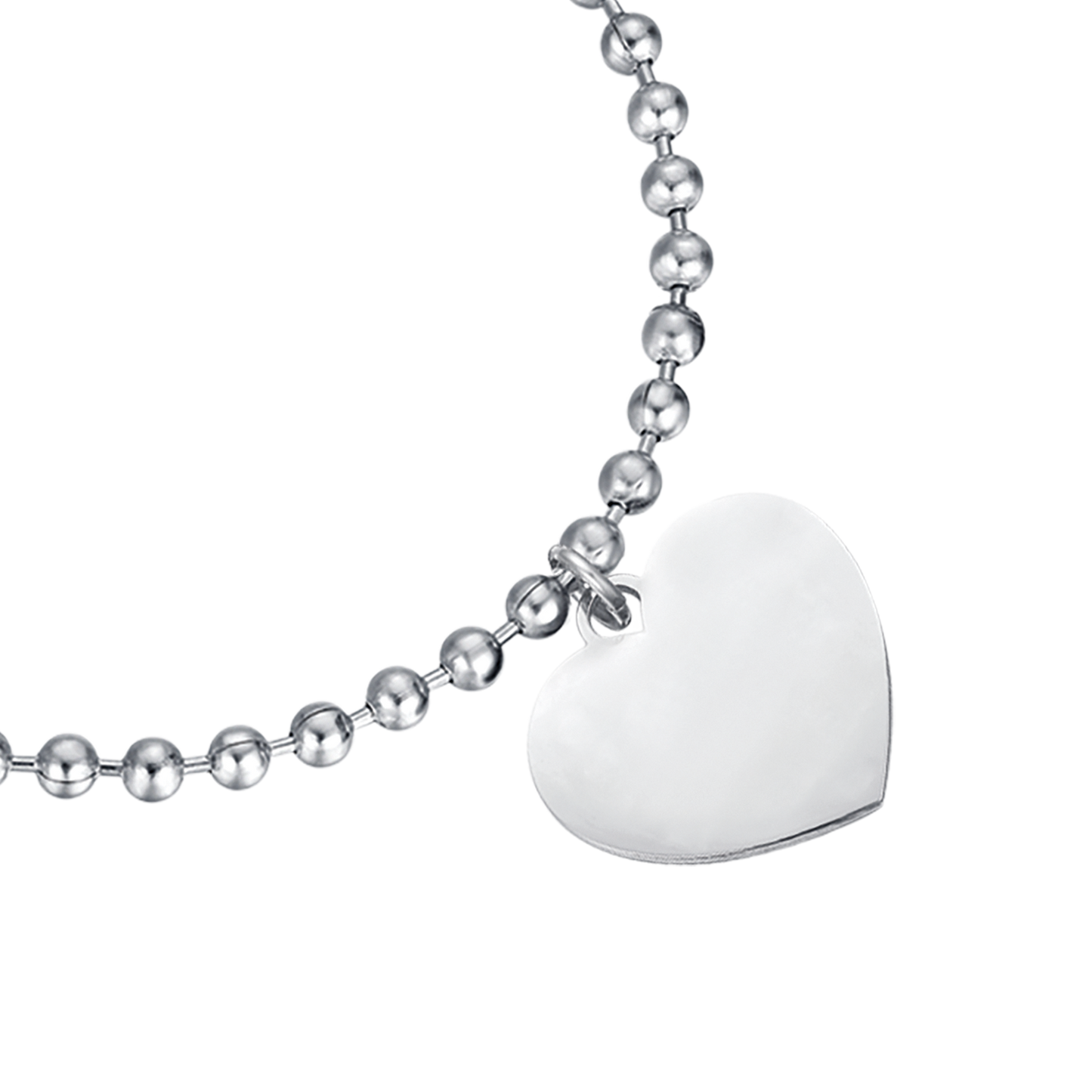 PULSERA PERSONALIZADA DE ACERO PARA MUJER CON CORAZONES