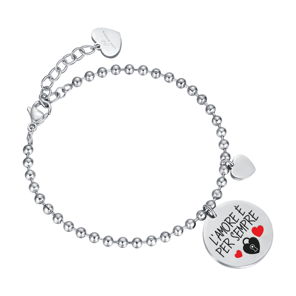 PULSERA DE ACERO PARA MUJER El amor es para siempre Luca Barra