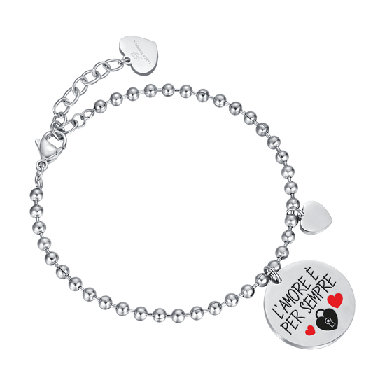 PULSERA DE ACERO PARA MUJER El amor es para siempre Luca Barra