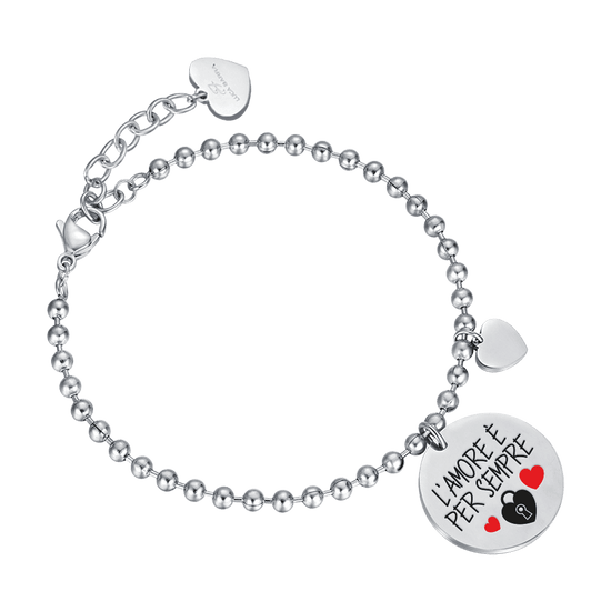 PULSERA DE ACERO PARA MUJER LOVE IS FOREVER