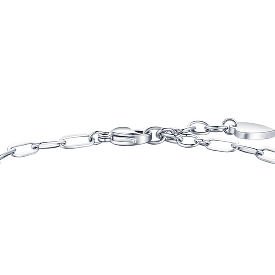 PULSERA DE ACERO PARA MUJER CON CORAZÓN, ZAPATO Y ESTRELLA