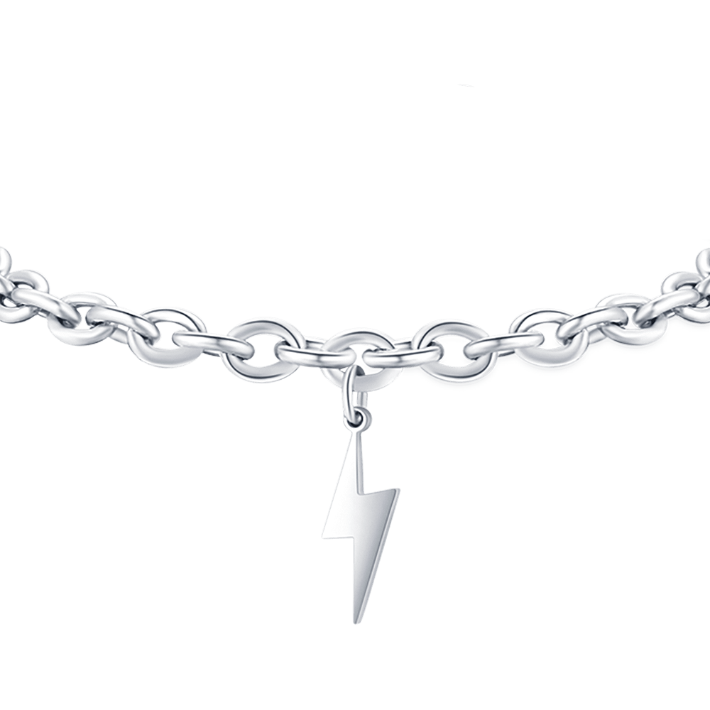 BRAZALETE DE ACERO RELÁMPAGO PARA MUJER