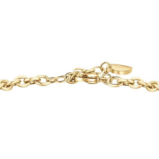 PULSERA DE ACERO DORADO PARA MUJER CON UNICORNIO