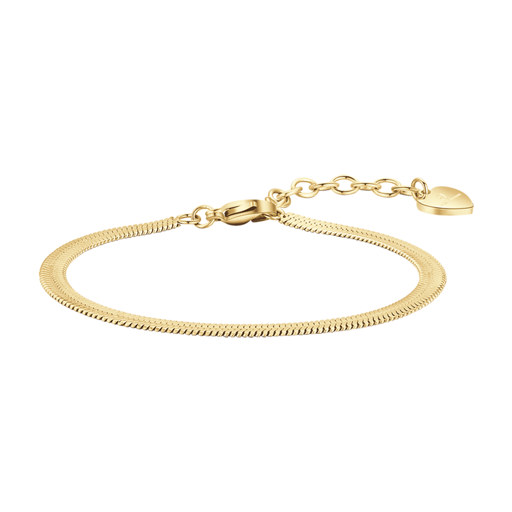 BRAZALETE DE ACERO DORADO PARA MUJER