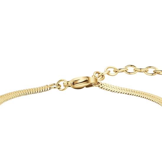 BRAZALETE DE ACERO DORADO PARA MUJER