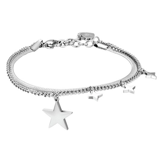 IP BRAZALETE DE ACERO DORADO PARA MUJER CON ESTRELLA