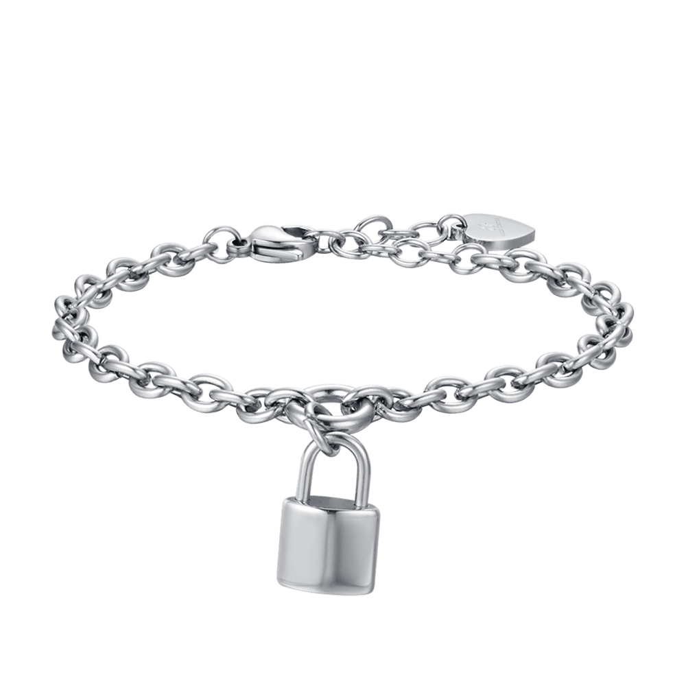 PULSERA DE ACERO PARA MUJER CON CANDADO