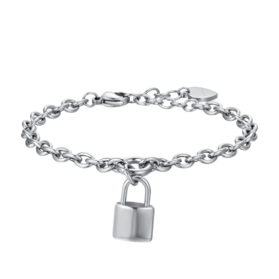 PULSERA DE ACERO PARA MUJER CON CANDADO