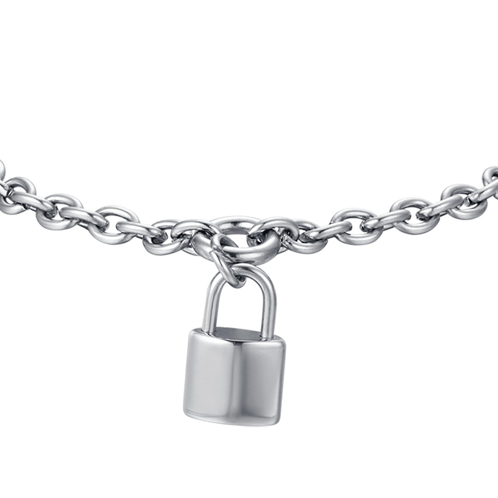 PULSERA DE ACERO PARA MUJER CON CANDADO