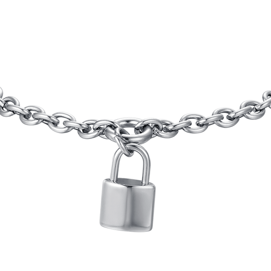 PULSERA DE ACERO PARA MUJER CON CANDADO