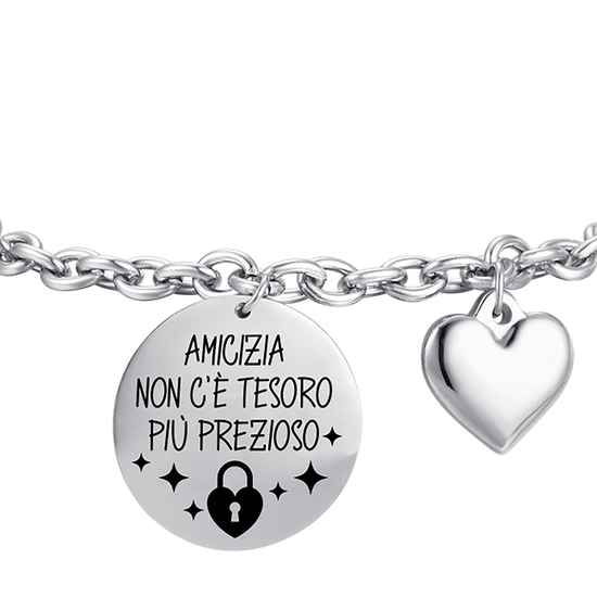 AMISTOSO BRAZALETE DE MUJER DE ACERO NO HAY TESORO MÁS PRECIADO