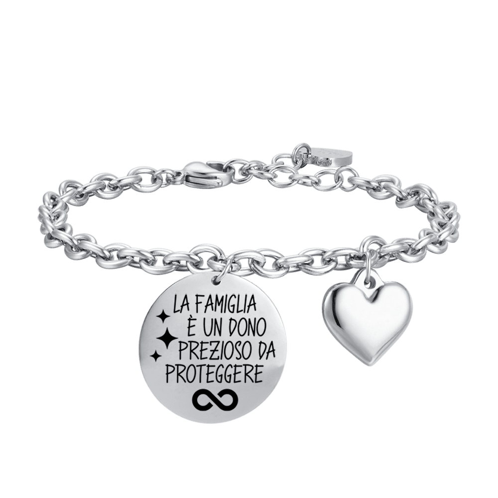 PULSERA DE ACERO DE LAS MUJERES LA FAMILIA ES UN REGALO PRECIOSO PARA PROTEGER