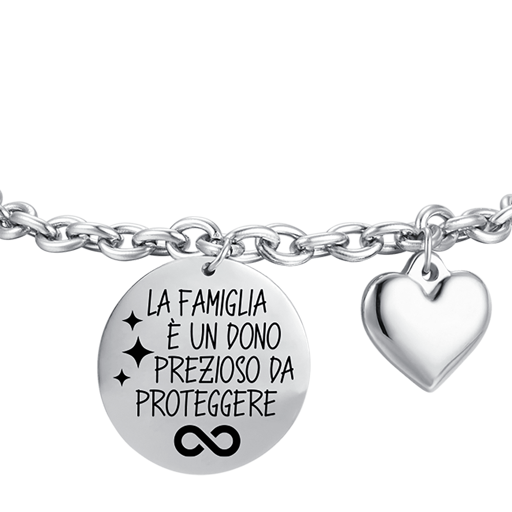 PULSERA DE ACERO DE LAS MUJERES LA FAMILIA ES UN REGALO PRECIOSO PARA PROTEGER
