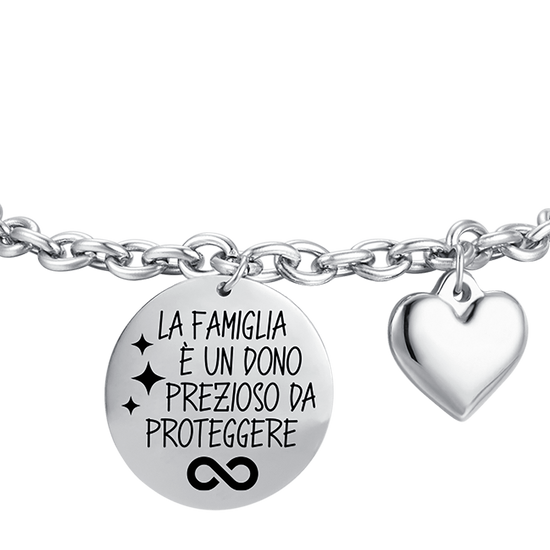 PULSERA DE ACERO DE LAS MUJERES LA FAMILIA ES UN REGALO PRECIOSO PARA PROTEGER