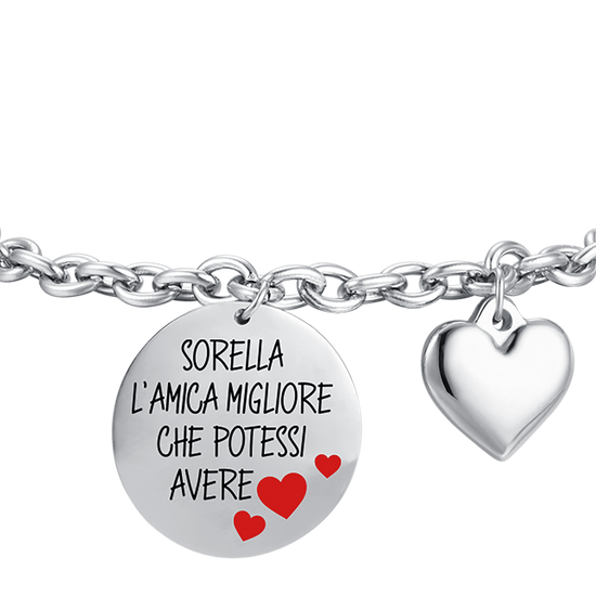 PULSERA HERMANA DE ACERO PARA MUJER LA MEJOR AMIGA QUE PODRÍAS TENER