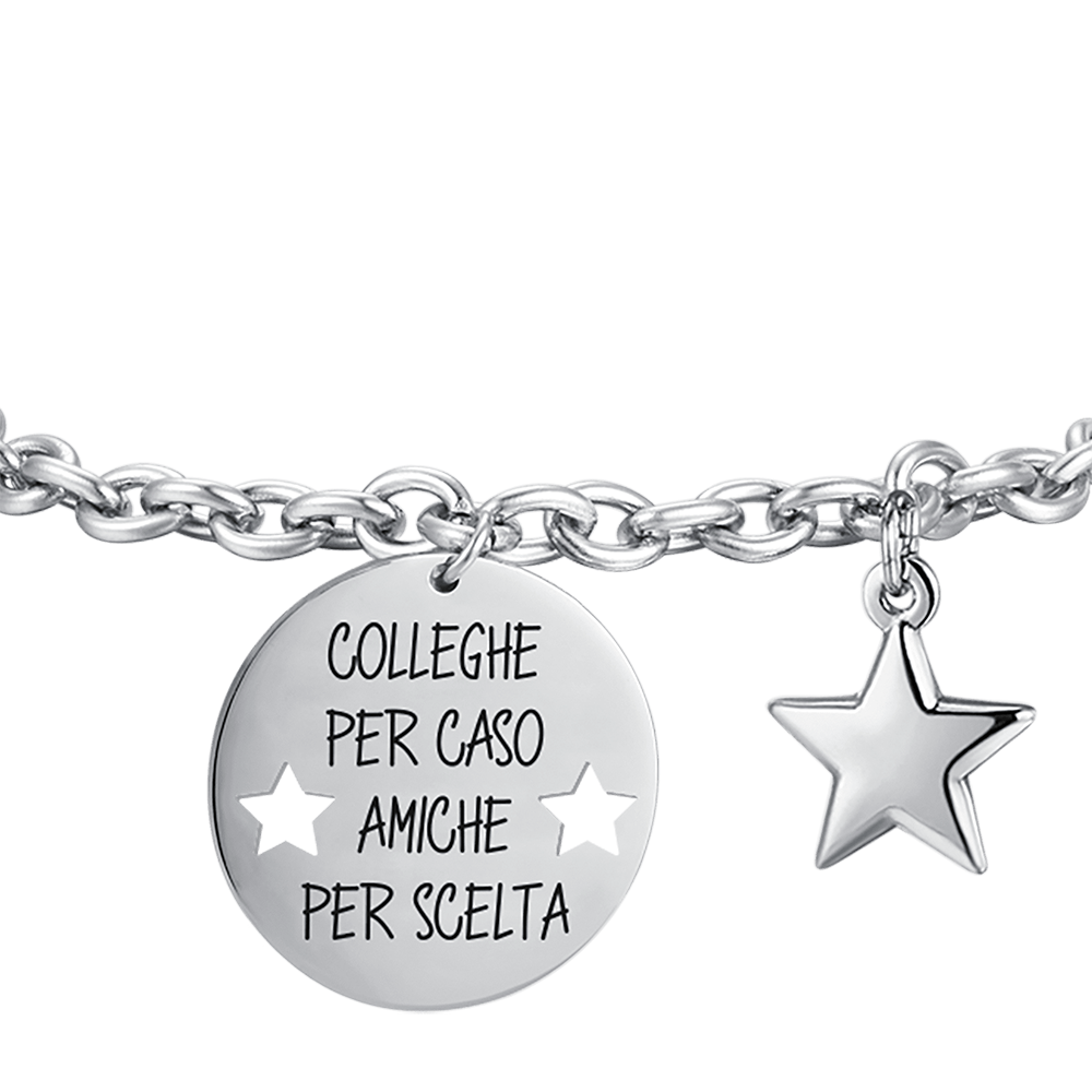 PULSERA DE ACERO PARA MUJER COLEGAS POR CASUALIDAD AMIGOS POR ELECCIÓN