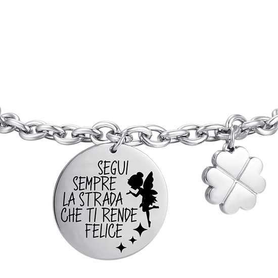 PULSERA DE ACERO PARA MUJER SIGUE SIEMPRE EL CAMINO QUE TE HAGA FELIZ