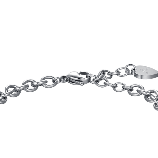 PULSERA DE ACERO PARA MUJER TUS AMIGAS SON LAS HERMANAS QUE ELIJAS CON ESMALTE