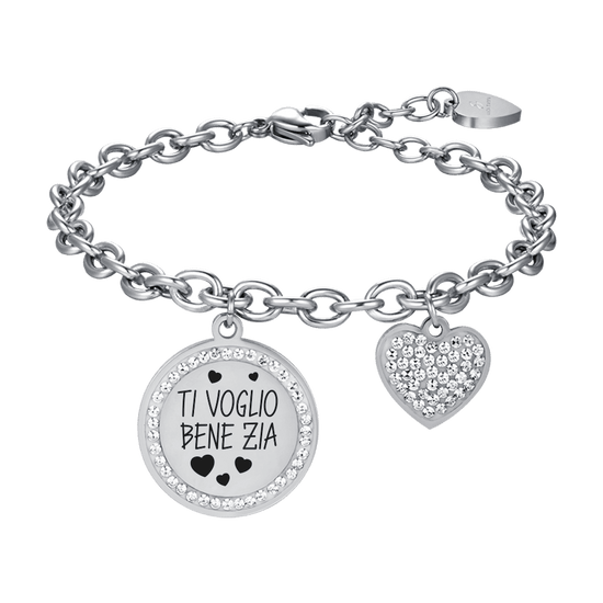 PULSERA DE ACERO PARA SEÑORAS I LOVE YOU AUNTIE