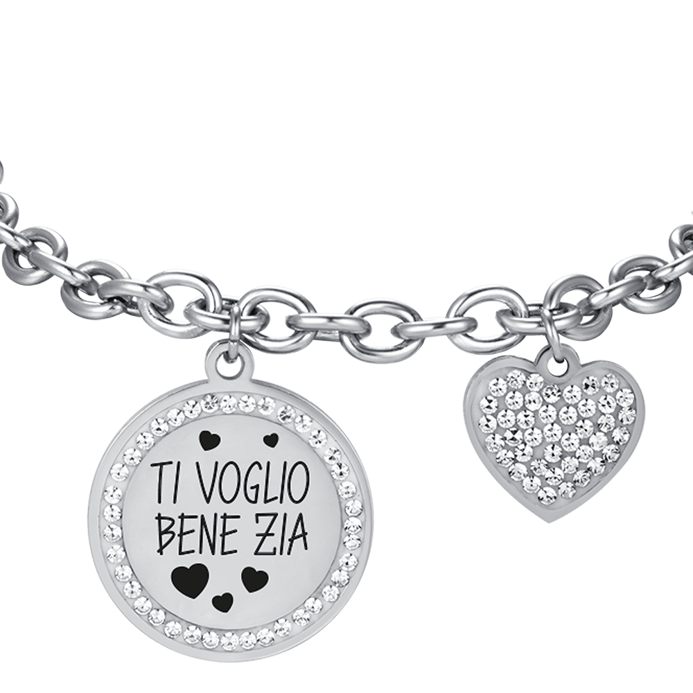 PULSERA DE ACERO PARA SEÑORAS I LOVE YOU AUNTIE