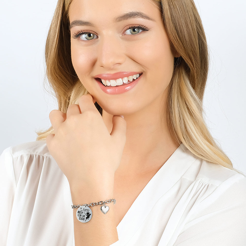 BRAZALETE DE ACERO PARA MUJER TODO EMPIEZA CON UN SUEÑO