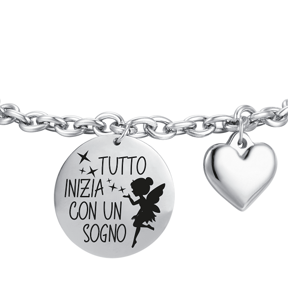 BRAZALETE DE ACERO PARA MUJER TODO EMPIEZA CON UN SUEÑO