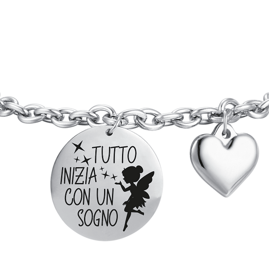 BRAZALETE DE ACERO PARA MUJER TODO EMPIEZA CON UN SUEÑO