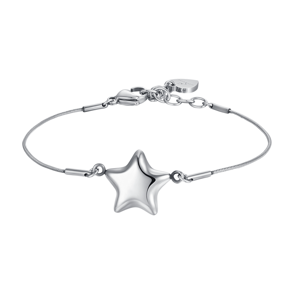 BRAZALETE DE ACERO PARA MUJER CON ESTRELLA COMPLETA