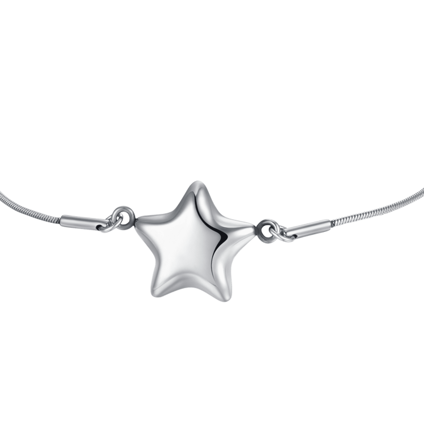BRAZALETE DE ACERO PARA MUJER CON ESTRELLA COMPLETA