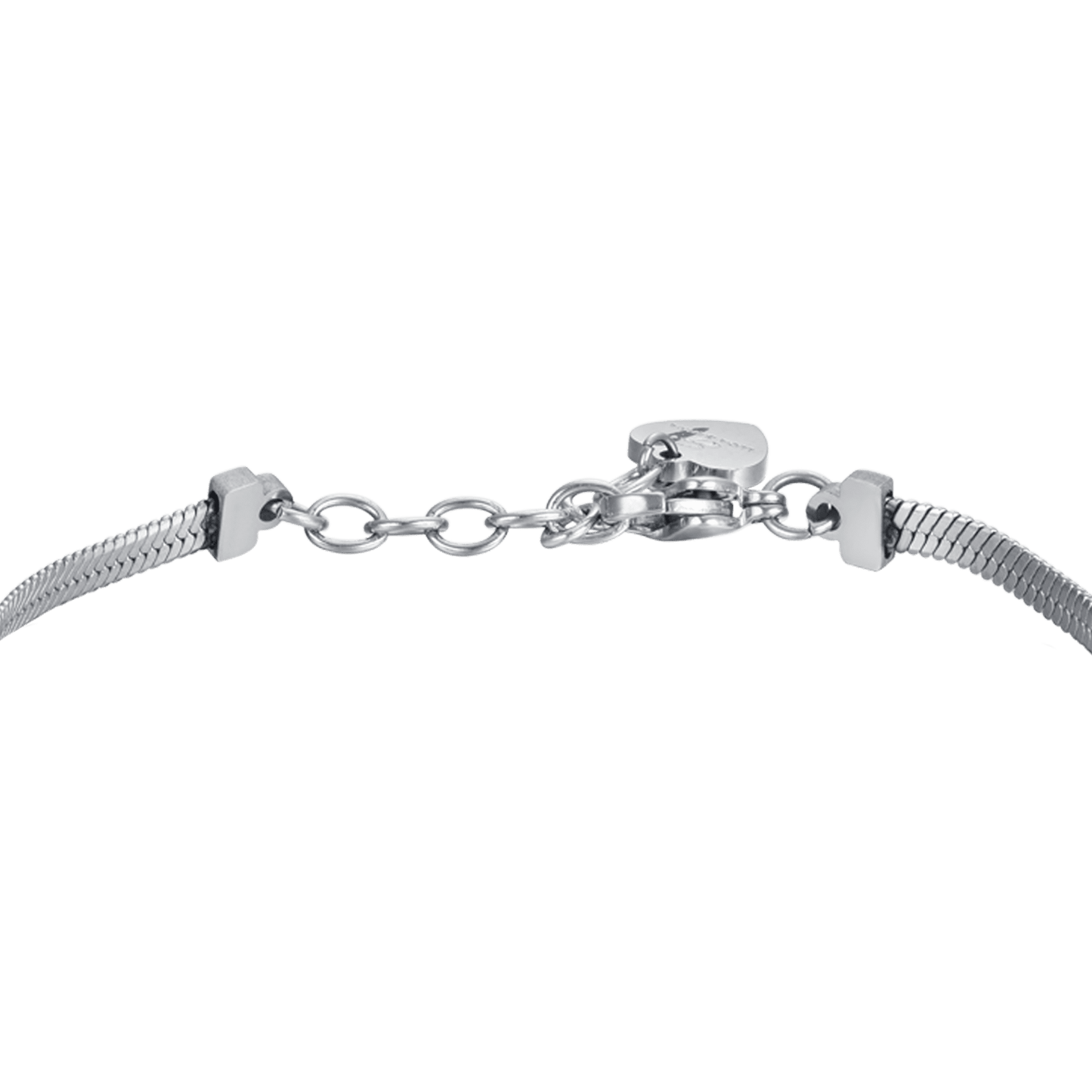 PULSERA DE ACERO SERPIENTE PARA MUJER CON MARIPOSAS CON CRISTALES BLANCOS